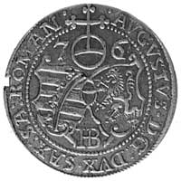 grosz 1576, Aw: Dwie tarcze herbowe i napis, Rw: Ozdobna tarcza herbowa i napis, Merseb.721