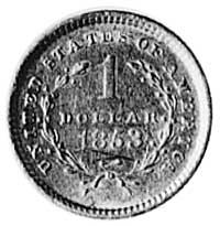 dolar 1853, Filadelfia, Aw: Głowa Wolności w lew