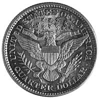 25 centów 1898, Filadelfia, Aw: Głowa Wolności w prawo, wokół napis, data i gwiazdki, Rw: OrzełAme..