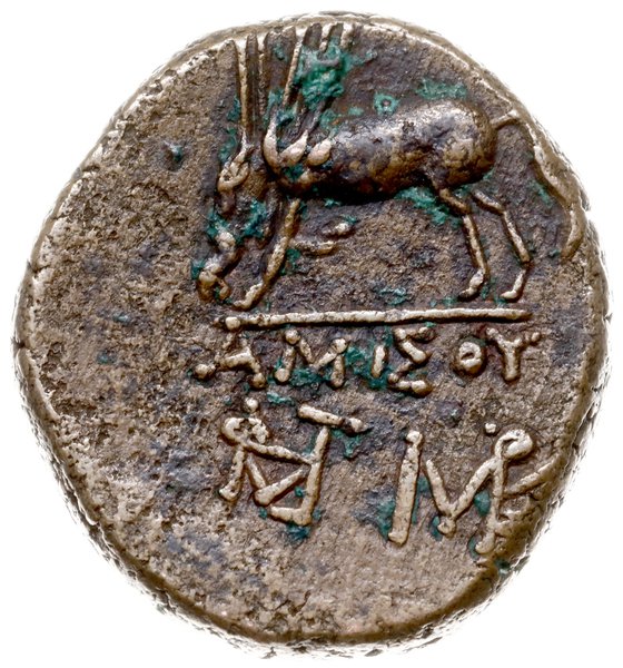 brąz ok. 85-65 pne; Aw: Głowa Perseusza w czapce