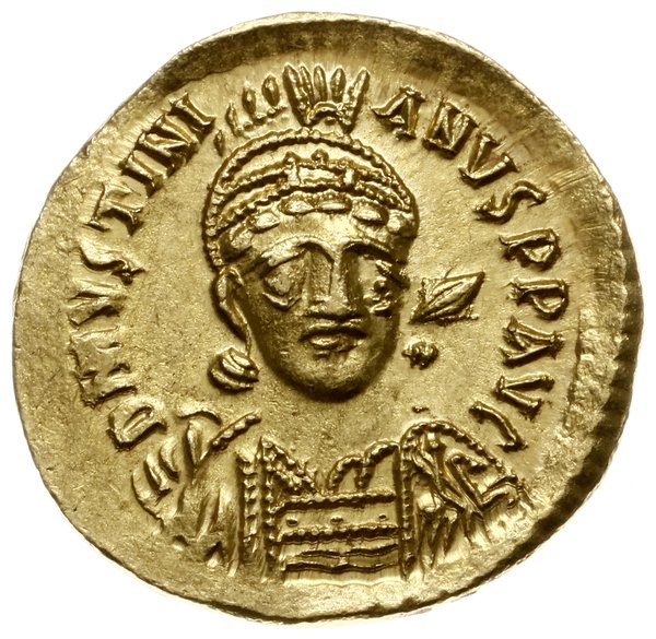 solidus 527-537, Konstantynopol; Aw: Popiersie n