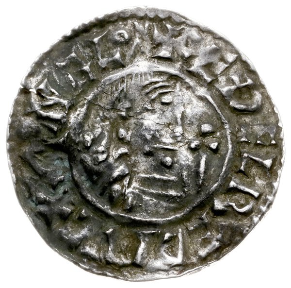 denar typu second hand, 985-991, mennica London, mincerz Beornwulf