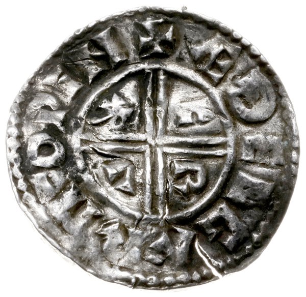 denar typu crux, 991-997, mennica Winchester, mincerz Aethelgar