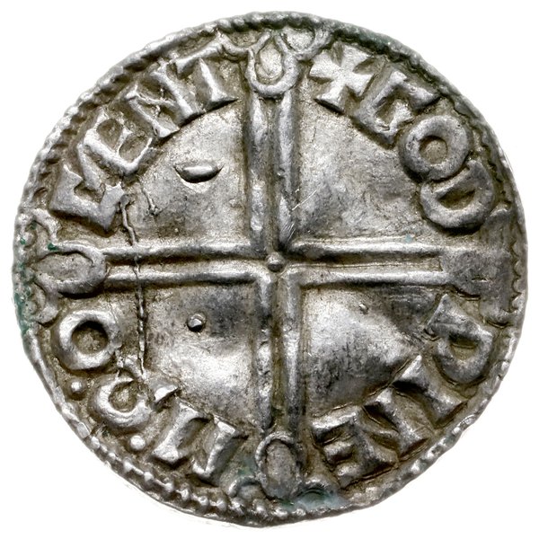 denar typu long cross, 997-1003, mennica Canterbury, mincerz Godwine