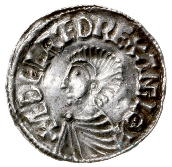 denar typu long cross, 997-1003, mennica Exeter,