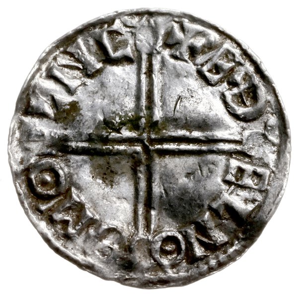 denar typu long cross, 997-1003, mennica Lincoln, mincerz Aethelnoth