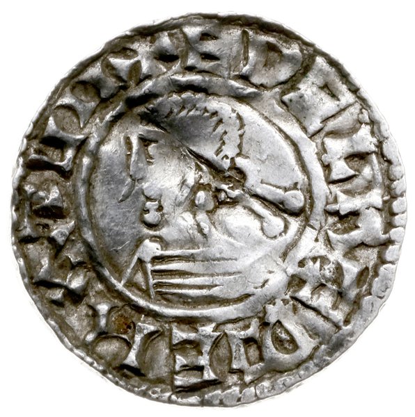 denar typu small cross, 1009-1017, mennica Cambridge, mincerz Aelfwig