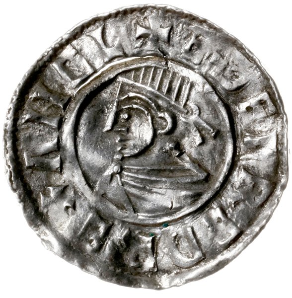 denar typu small cross, 1009-1017, mennica Lincoln, mincerz Bruntat