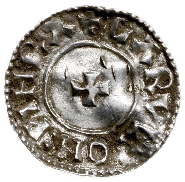 denar typu small cross, 1009-1017, mennica Worchester, mincerz Garulf