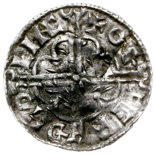denar typu quatrefoil, 1018-1024, mennica Lincoln, mincerz Osferth