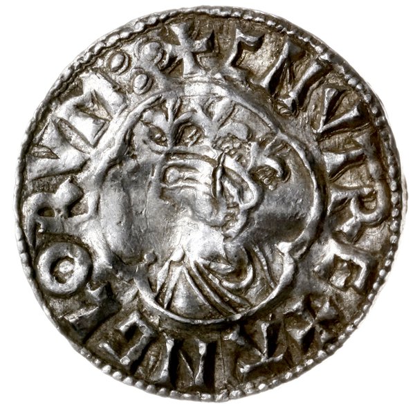 denar typu quatrefoil, 1018-1024, mennica Winchester, mincerz Aelfsige