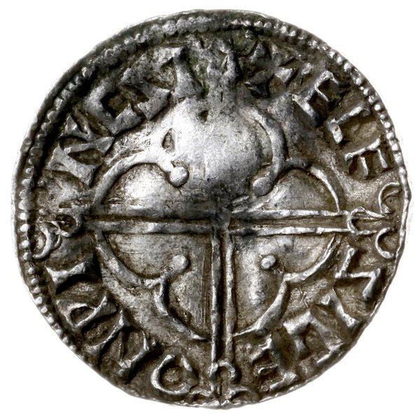 denar typu quatrefoil, 1018-1024, mennica Winchester, mincerz Aelfsige