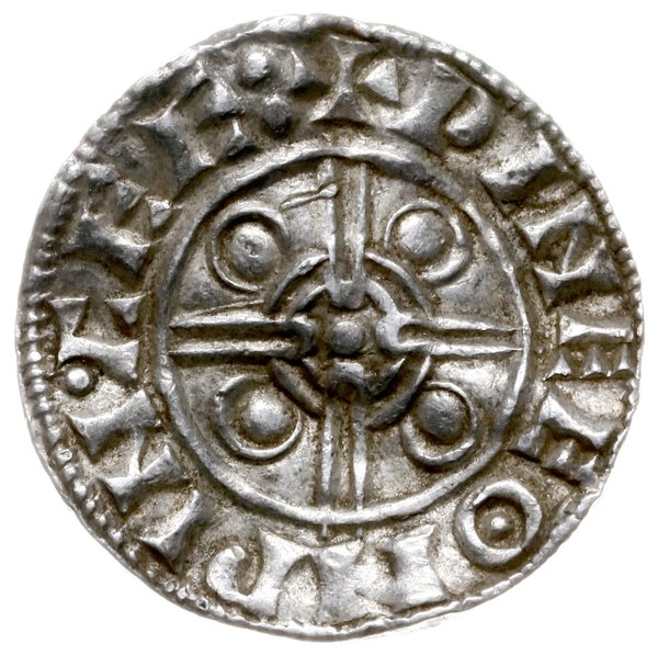 denar typu pointed helmet, 1024-1030, mennica Winchester, mincerz Wine