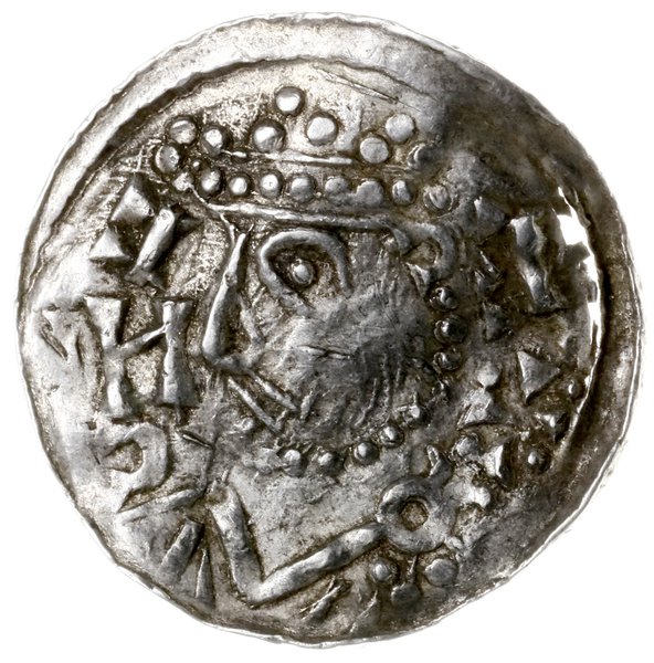 denar 1009-1024, mincerz Id; Popiersie króla w l