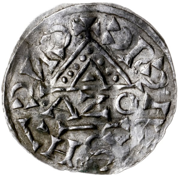 denar 1018-1026, mincerz Aza; Napis HEINRICVS DV