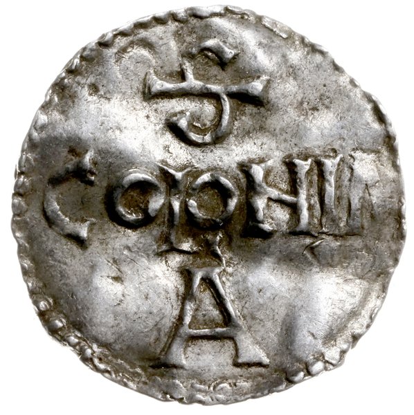denar 973-983; Aw: Krzyż z kulkami w kątach, ODD