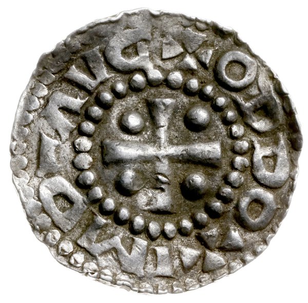 denar 973-983; Aw: Krzyż z kulkami w kątach, ODD