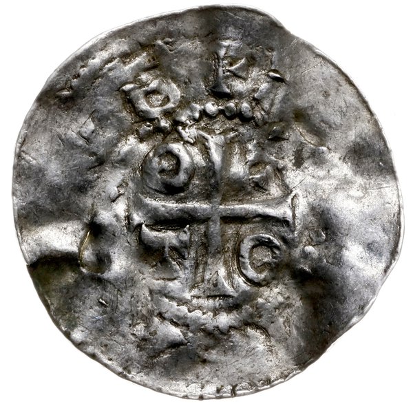 denar 964-984; Aw: Kaplica z kolumnami wewnątrz;