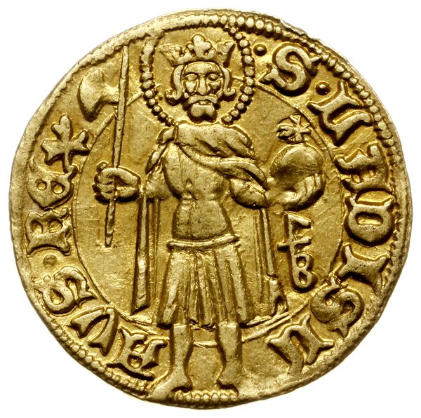 goldgulden bez daty (1392-1396), Buda, mincerz Bernardi Ferenc