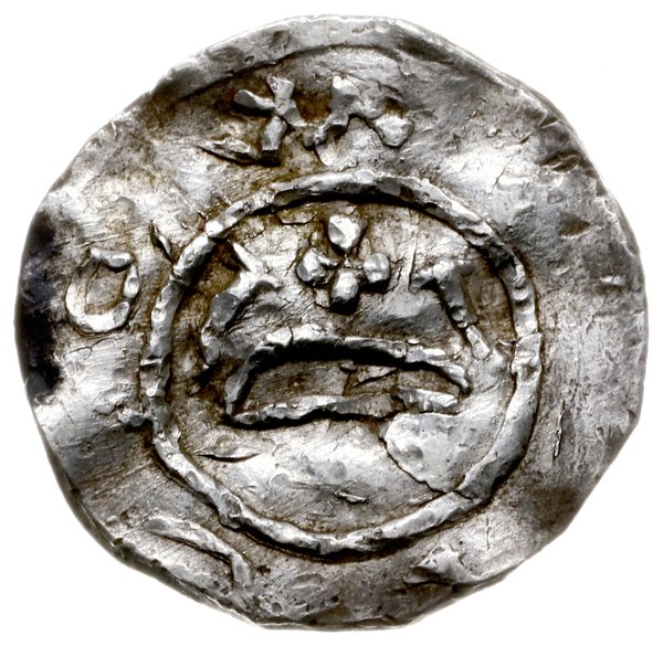 denar z lat ok. 1013-1025; Aw: Wzgórze z krzyżem