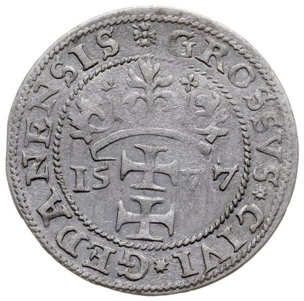 grosz oblężniczy 1577, Gdańsk; odmiana bez znaku