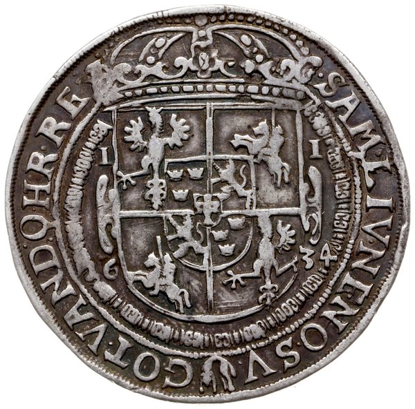 półtalar 1634, Bydgoszcz; Aw: Półpostać króla w 