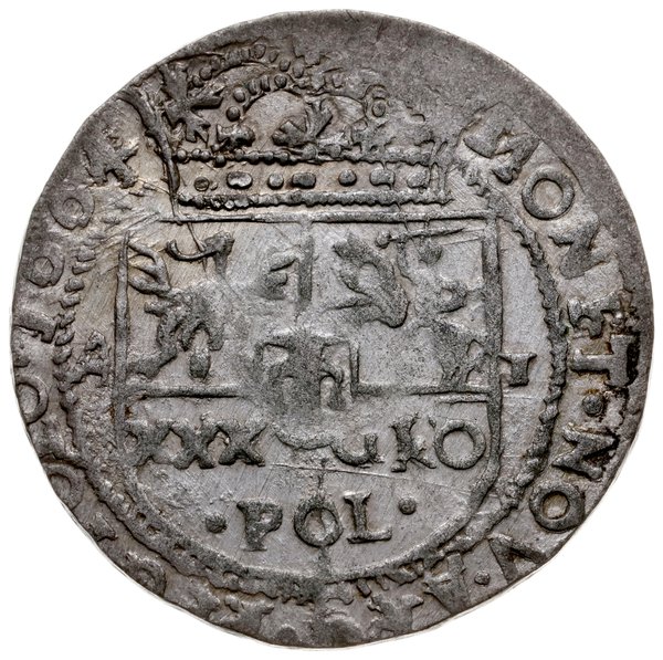 złotówka (tymf) 1664 - fałszerstwo z epoki