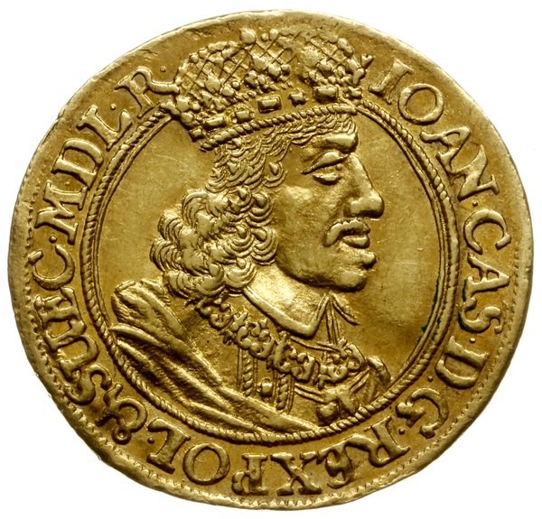 dukat 1656, Gdańsk; Aw: Popiersie króla w prawo 