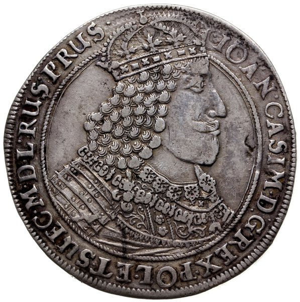 talar 1659, Toruń; Aw: Popiersie króla w prawo i