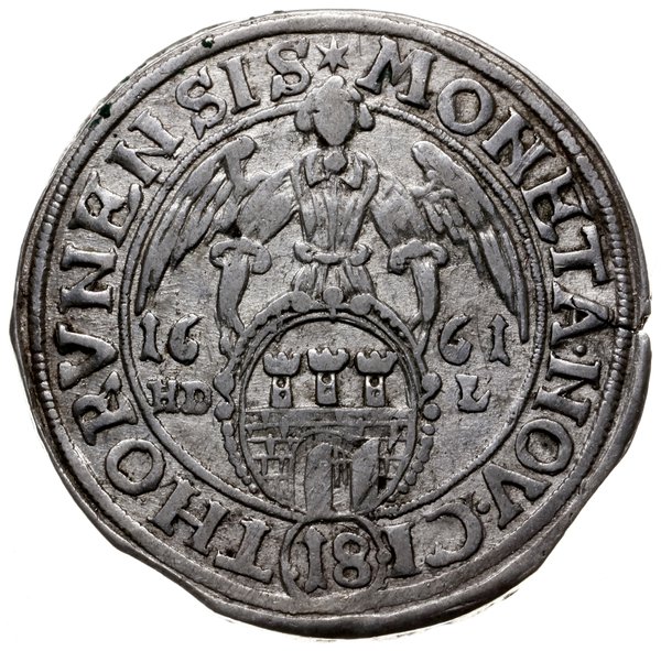 ort 1661, Toruń; Kop. 8325 (R1); nierówno wycięt