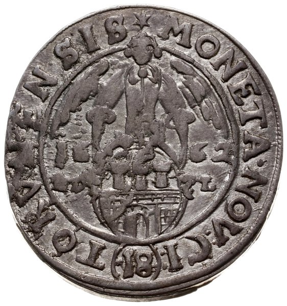 ort 1662, Toruń; rzadsza odmiana napisowa MONETA
