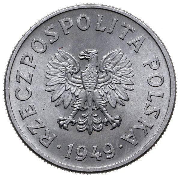 50 groszy 1949, Warszawa; Nominał 50, na rewersi
