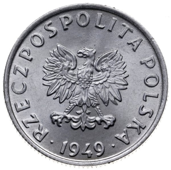 5 groszy 1949, Warszawa; Nominał 5, na rewersie 