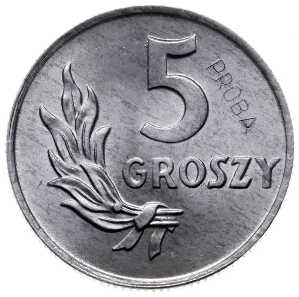 5 groszy 1949, Warszawa; Nominał 5, na rewersie 
