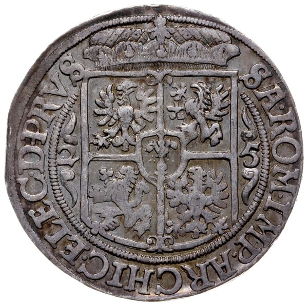 ort 1625, Królewiec; znak menniczy na awersie na