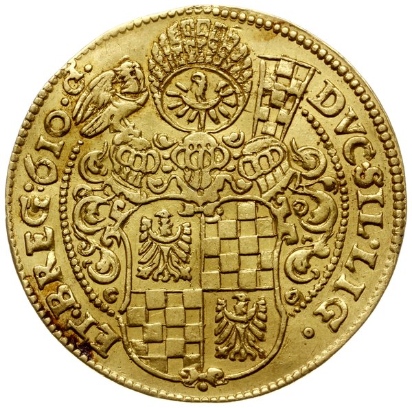 3 dukaty 1610, Złoty Stok; Aw: Dwie półpostacie 