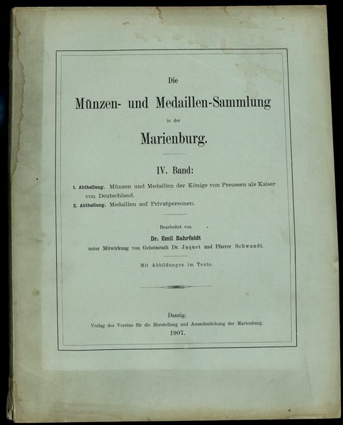 Emil Bahrfeld - Münzen und Medaillen Sammlung in
