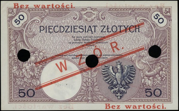 50 złotych 28.02.1919, seria A.42, numeracja 025