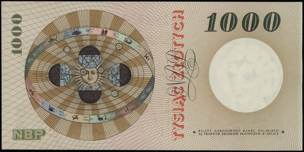 1.000 złotych 24.05.1962, seria A, numeracja 0000000