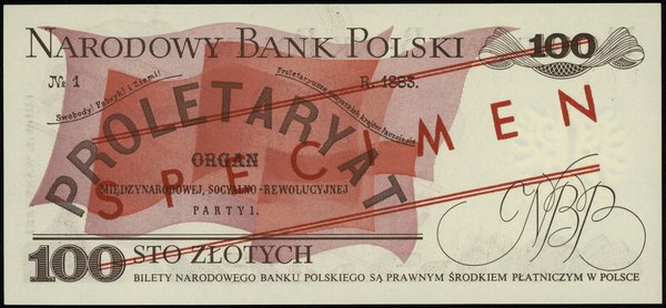 100 złotych 17.05.1976, seria DW, numeracja 0000