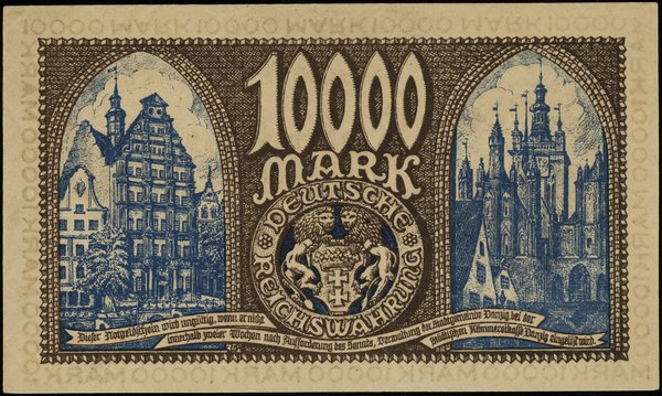 10.000 marek 26.06.1923, numeracja 082198; Miłcz