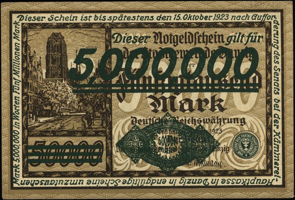 5.000.000 marek 8.08.1923, numeracja 802804