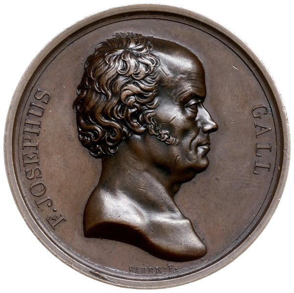 medal z 1820 r. autorstra Barre’a poświęcony Franciszkowi Józefowi Gall