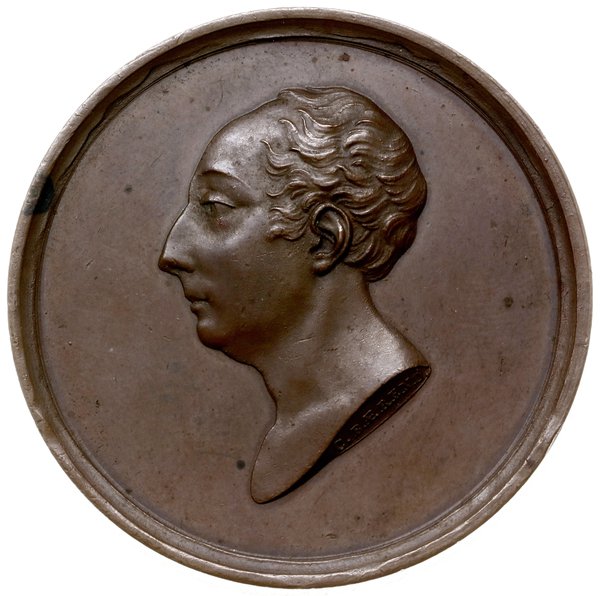 medal z 1824 r. autorstwa C. Baerendta poświęcony Adamowi Kazimierzowu Czartoryskiemu