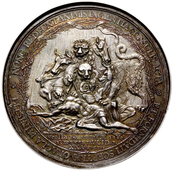 medal z 1672 r. autorstwa Pierre’a Avry’ego wykonany dla upamiętnienia mordu na braciach de Witt