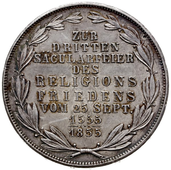 2 guldeny 1855, Frankfurt; wybite z okazji 300. 