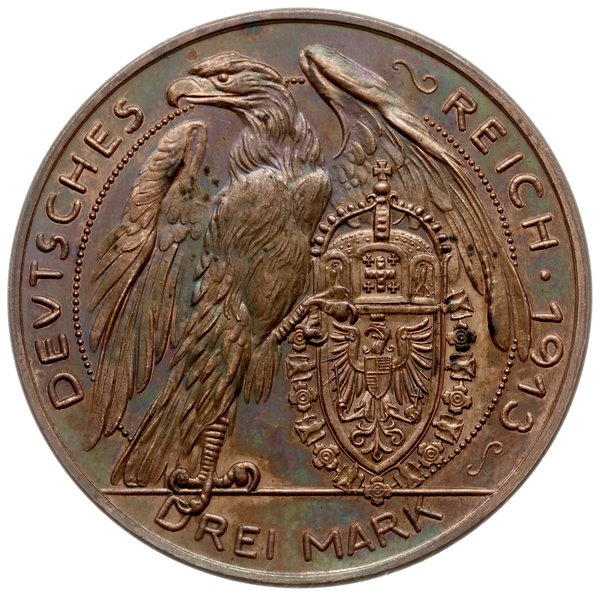 pudełko z 10 monetami próbnymi Bawarii i Prus (nominały 2 x 2 marki, 2 x 3 marki, 2 x 5 marek, 2 x 10 marek,  2 x 20 marek)