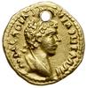 naśladownictwo aureusa rzymskiego (prawdopodobnie Heliogabala 218-222), III w.; Aw: Głowa cesarza ..