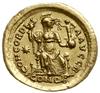 solidus 403-408, Konstantynopol; Aw: Popiersie cesarza z włócznią na wprost, D N HONORIVS P F AVG;..