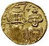 solidus 659-668, Konstantynopol; Aw: Popiersia Konstansa II i Konstantyna IV w koronach na wprost,..